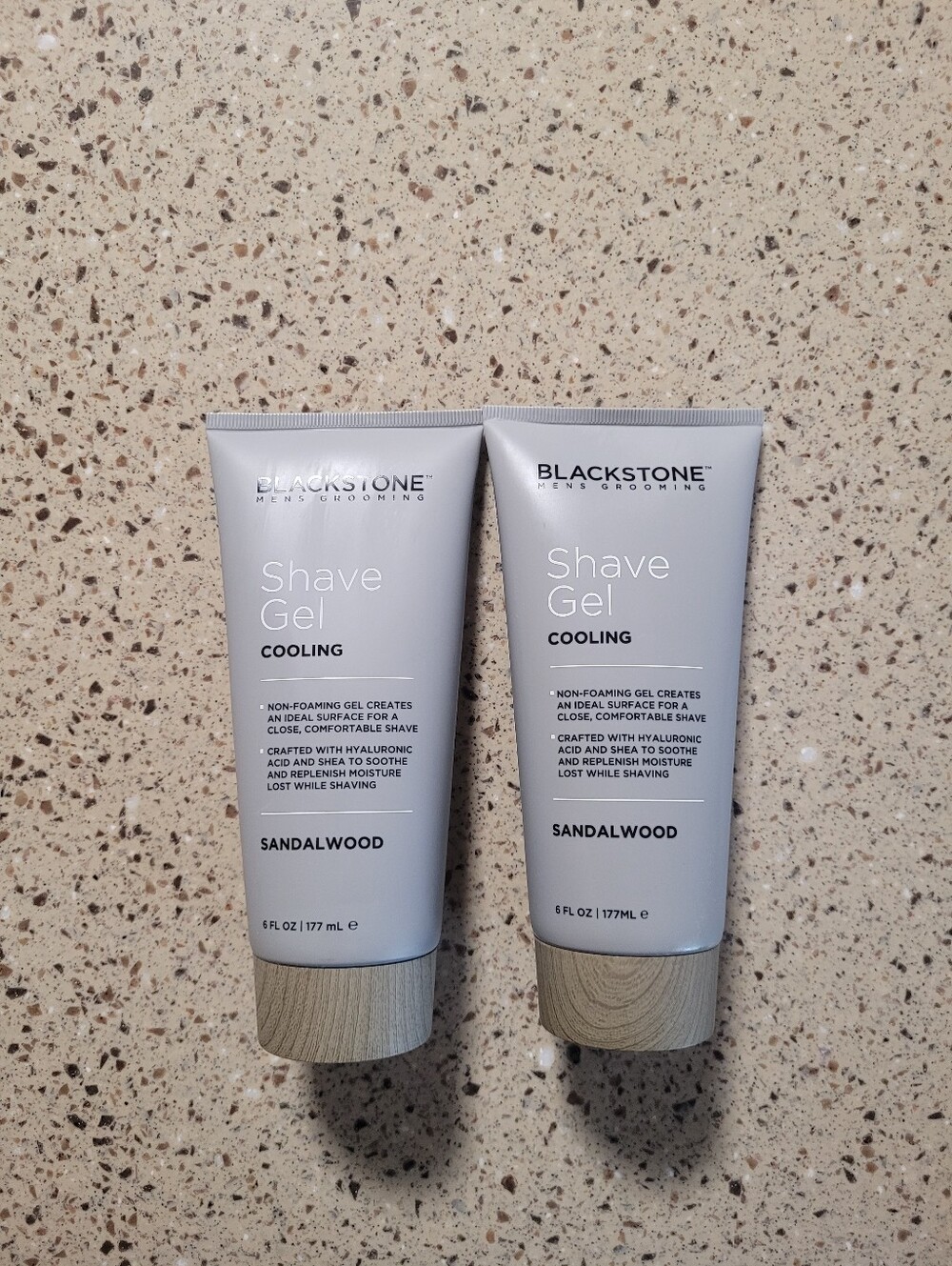 (2) Blackstone Mens Grooming Shave Gel Cooling Sandalwood 6oz Each SEALED